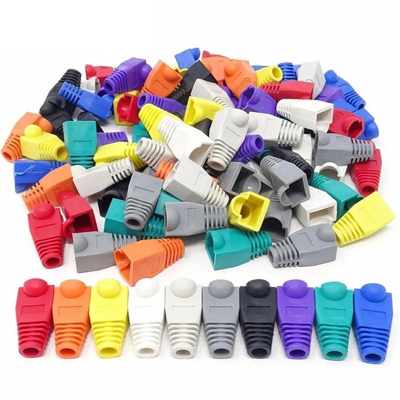 Purple Ethernet Cable Strain Relief Boots 200 Pcs Connector Plug Cover OD 6 0mm - Image 2